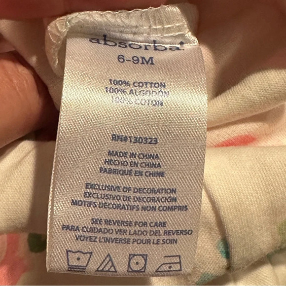 Two new with tags Absorba 6-9 mo one piece sleepers/rompers. Pinks. 100% cotton - Picture 12 of 13